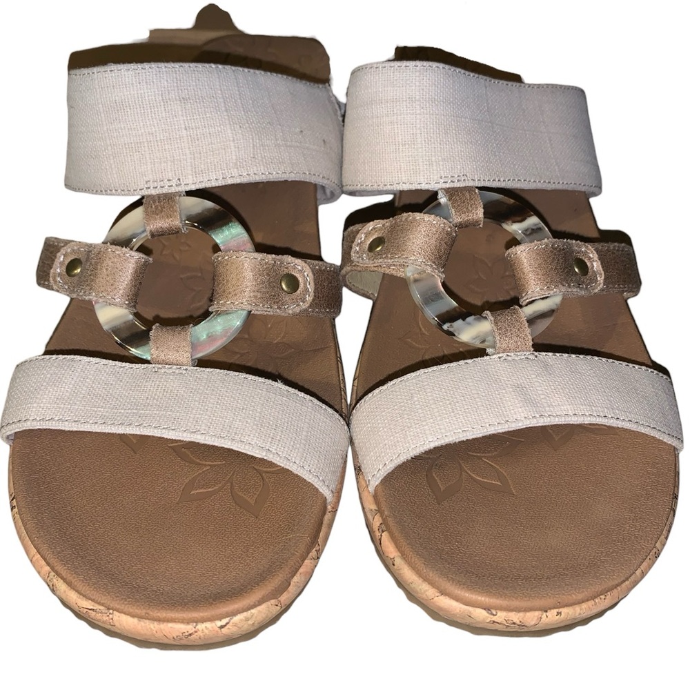 Skechers Women’s Luxe Foam Wedge Sandals Cali Beverlee Sail Away Natural Sz 8.5 - Picture 4 of 8